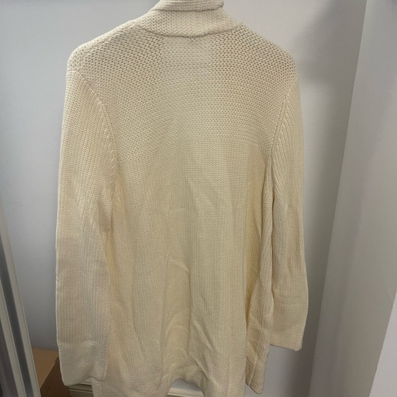 Cream Open-Front Knit Cardigan - Picture 3 of 4